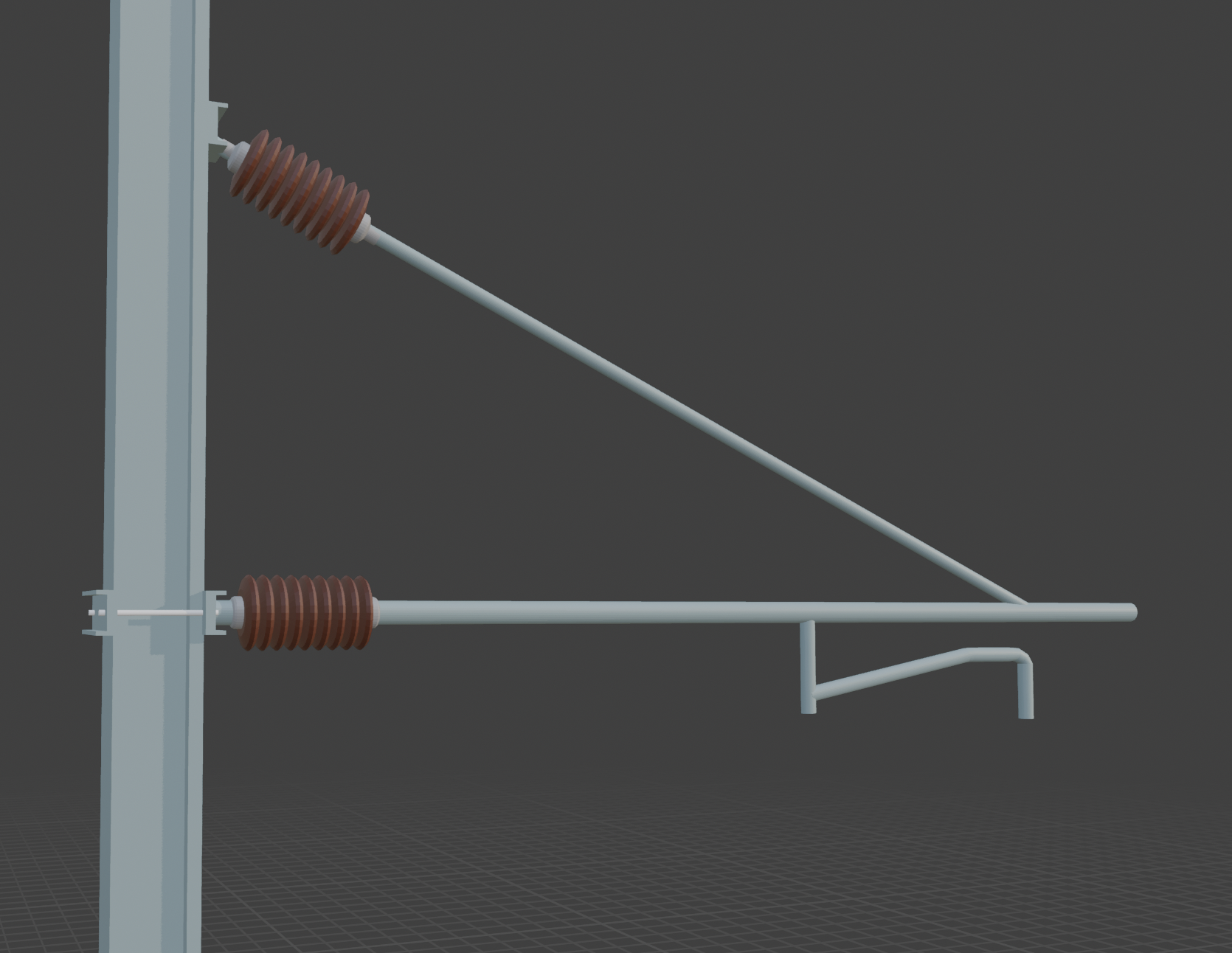 Poteau caténaire 25k Simplifié