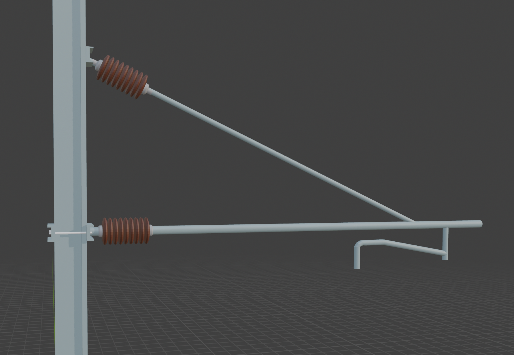 Poteau caténaire 25k Simplifié