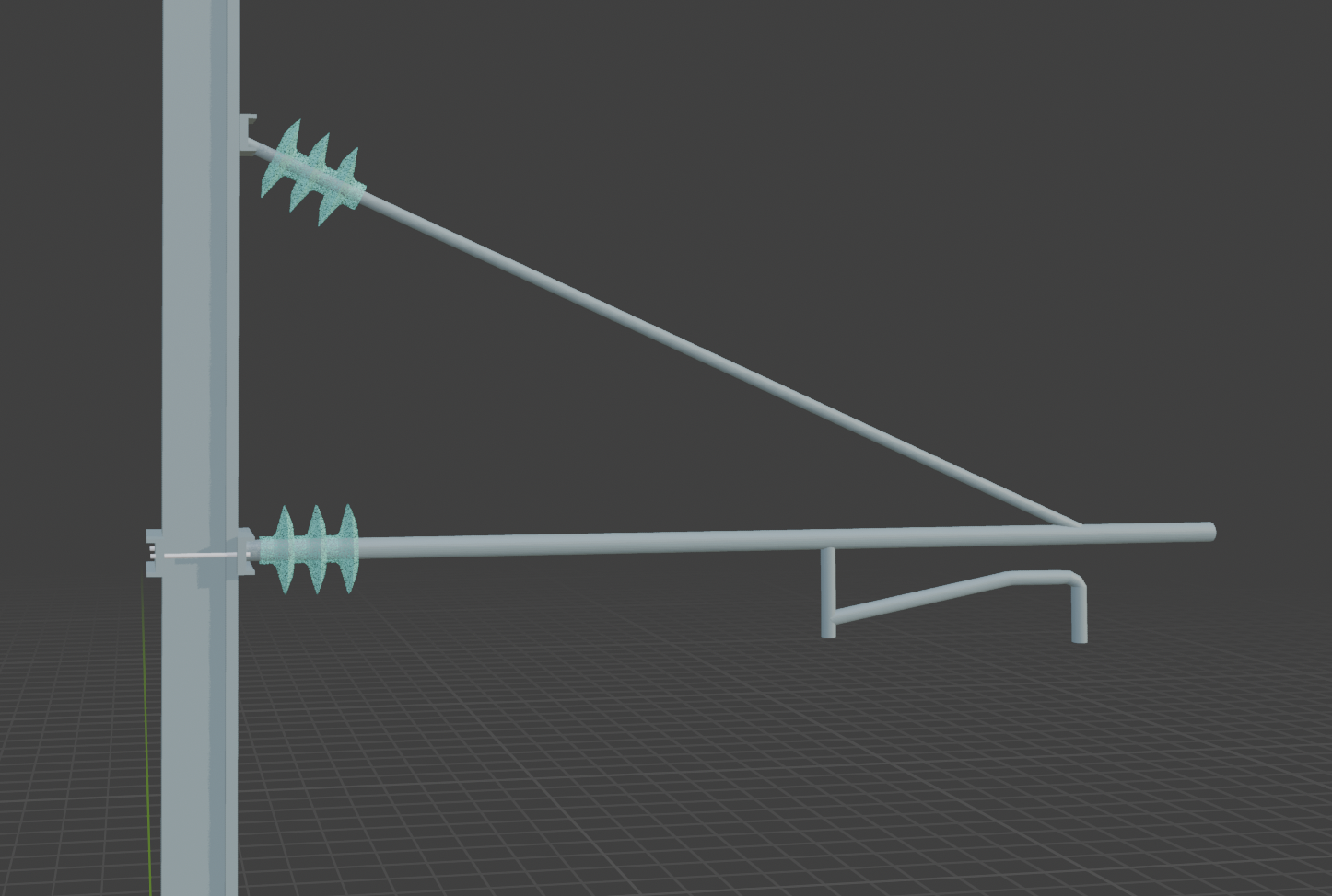 Poteau caténaire 25k Simplifié