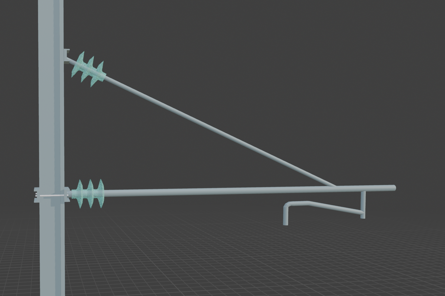 Poteau caténaire 25k Simplifié