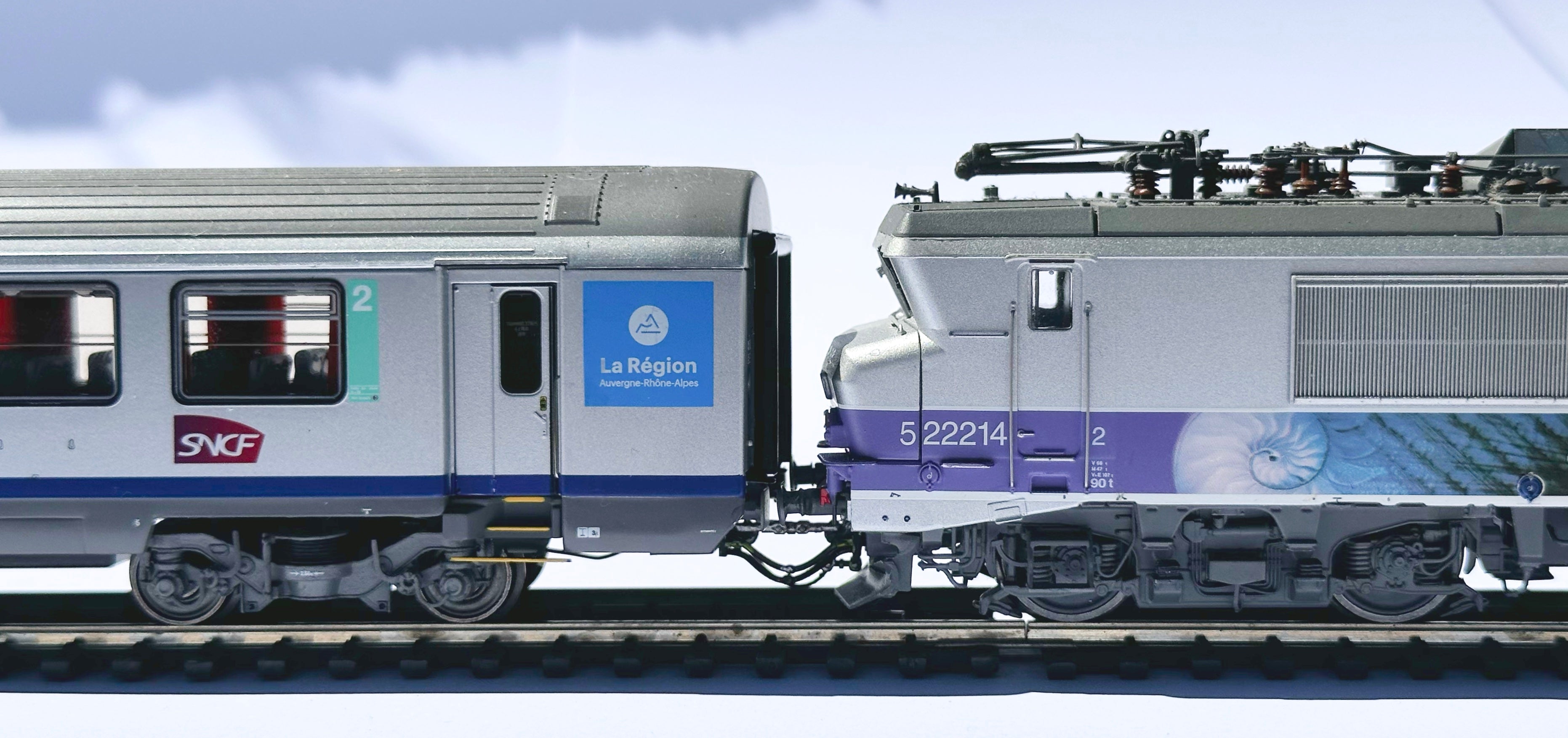 Attelage court entre VTU et locomotive - CP + CG + FEP (Lot de 4)