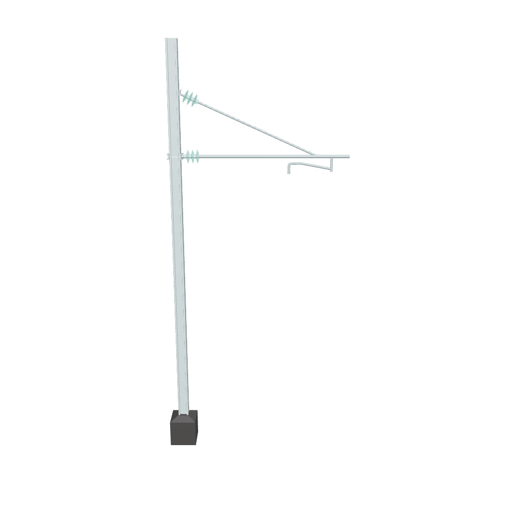 Poteau caténaire 25k Simplifié